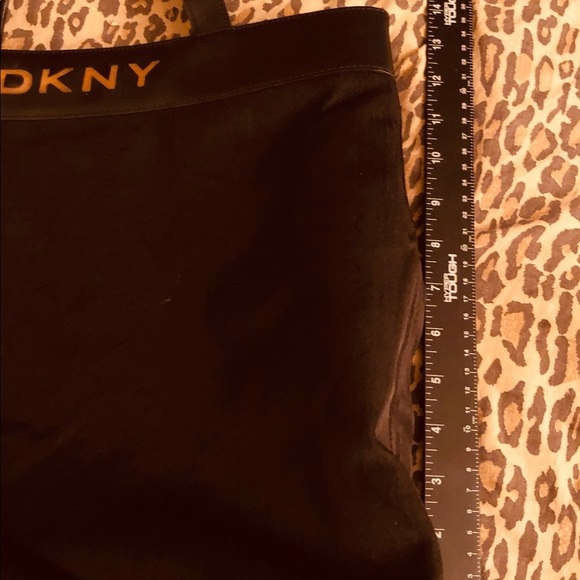 DKNY Donna Karen black Soft sided Commuter Bag/ Briefcase Great shantung Fabric - Picture 4 of 11